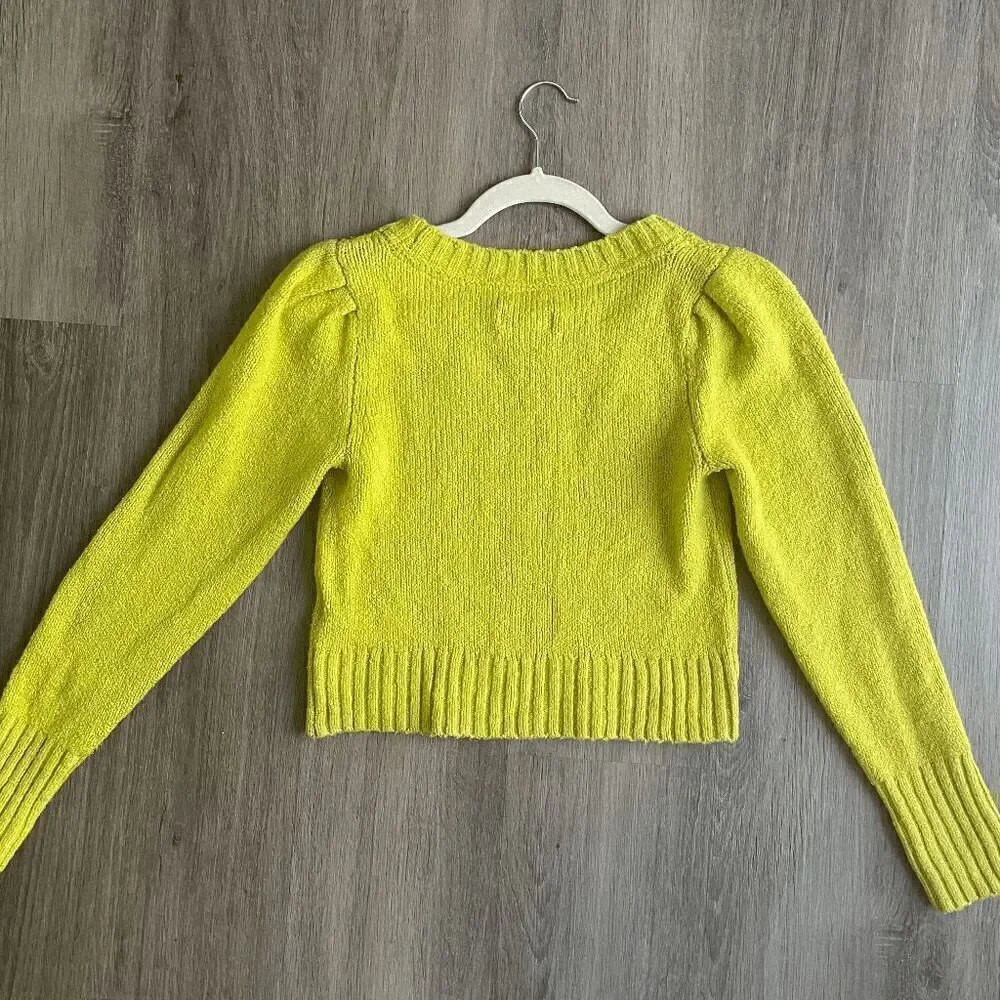 Anthropologie Mauve Crewneck Puff-sleeve Sweater XSmall - Picture 4 of 9